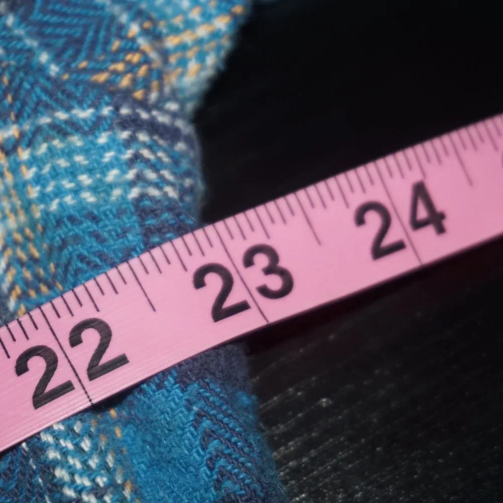 Vintage Oversized Boyfriend Pearl Snap Cotton Plaid Shacket Large - Picture 7 of 8